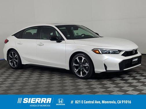 Platinum White Pearl 2026 Honda Civic Hybrid Sport Touring
