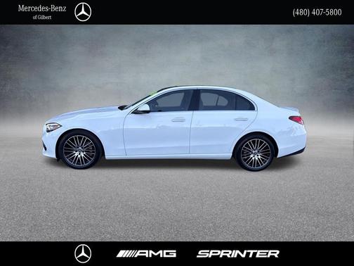 Polar White 2023 Mercedes-Benz C-Class Sedan