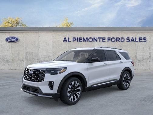Space White Metallic 2026 Ford Explorer Platinum