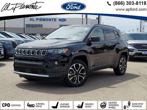 Diamond Black Crystal Pearlcoat 2023 Jeep Compass Limited