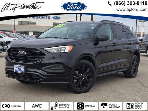 Agate Black Metallic 2022 Ford Edge SE
