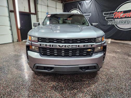 Satin Steel Metallic 2021 Chevrolet Silverado 1500 Custom