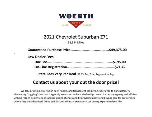 White 2021 Chevrolet Suburban 4WD Z71