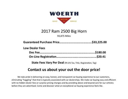 2017 RAM 2500 Big Horn Mega Cab 4x4 6'4' Box