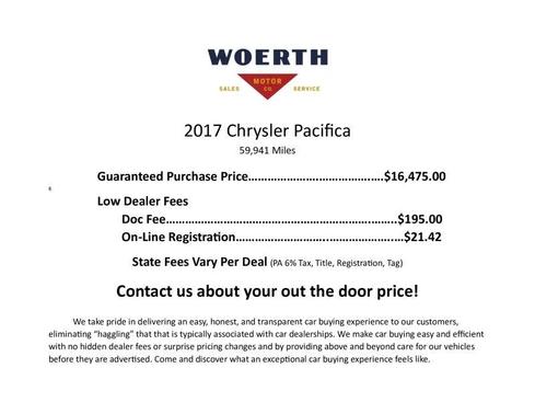Jazz Blue Pearlcoat 2017 Chrysler Pacifica Touring-L