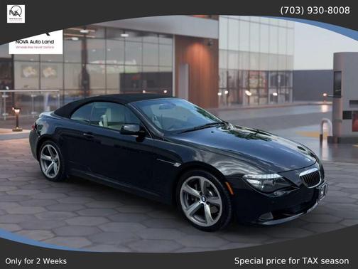 Jet Black 2008 BMW 650 650i Convertible 2D
