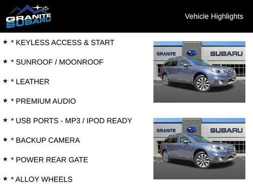 2017 Subaru Outback 3.6R Limited
