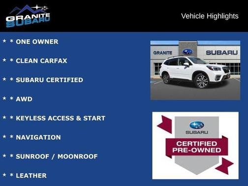 Crystal White Pearl 2021 Subaru Forester Limited