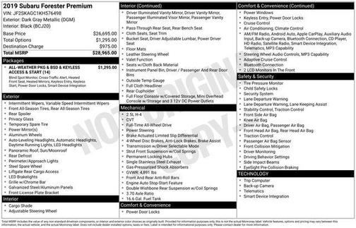 2019 Subaru Forester Premium