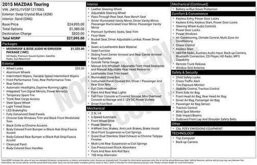 2015 Mazda Mazda6 i Touring