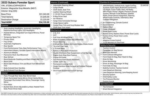 2023 Subaru Forester 2.5i Sport