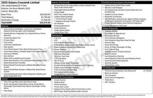 2025 Subaru Crosstrek Limited