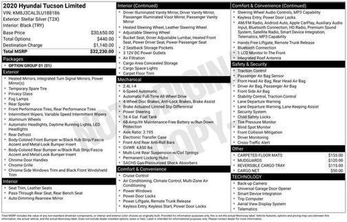 2020 Hyundai TUCSON Limited
