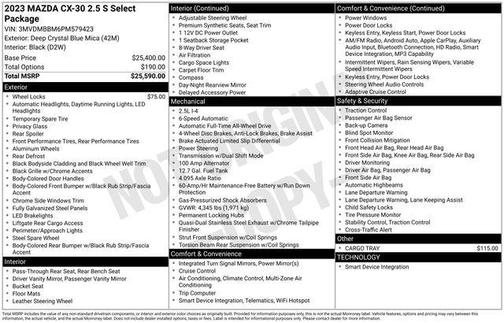 2023 Mazda CX-30 2.5 S Select Package