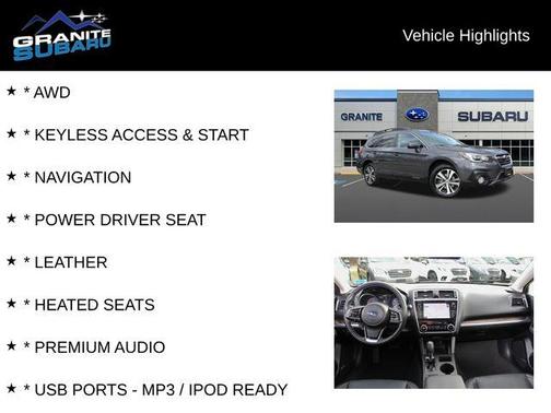 2019 Subaru Outback 2.5i Limited