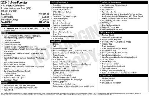 2024 Subaru Forester Base (CVT)