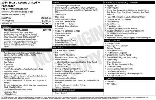 2024 Subaru Ascent Limited