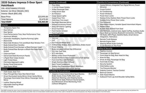 2020 Subaru Impreza Sport