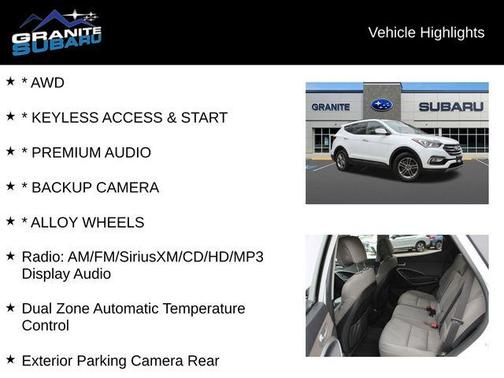 Frost White Pearl 2018 Hyundai Santa Fe Sport 2.4L
