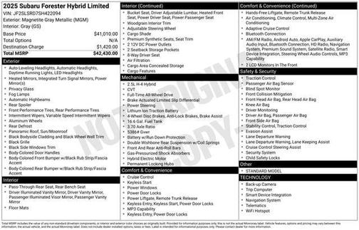 Magnetite Gray Metallic 2025 Subaru Forester Hybrid Limited