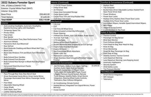 2022 Subaru Forester Sport
