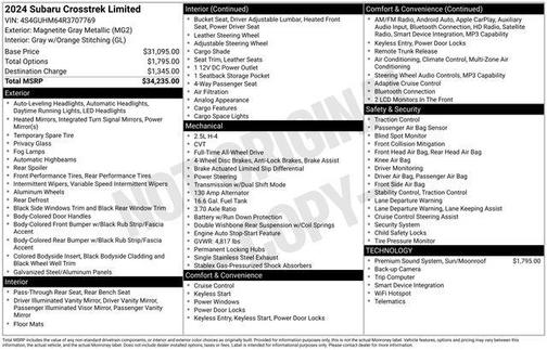 Magnetite Gray Pearl 2024 Subaru Crosstrek Limited