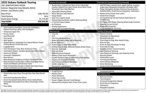 2022 Subaru Outback Touring