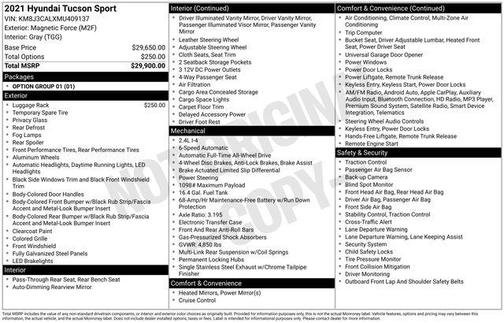 2021 Hyundai TUCSON Sport