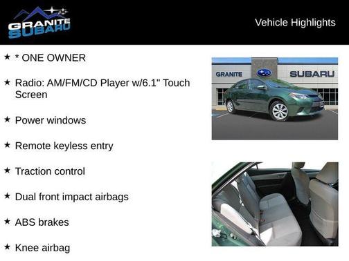 Mica 2014 Toyota Corolla LE