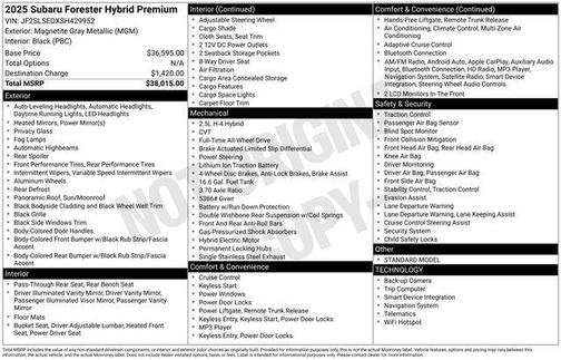 2025 Subaru Forester Hybrid 