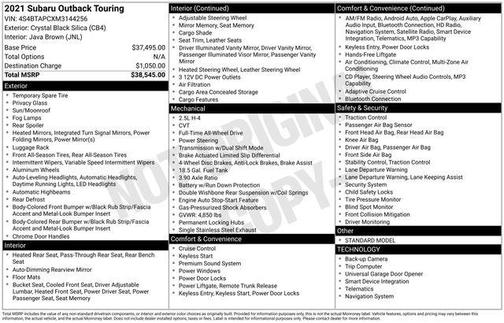 2021 Subaru Outback Touring