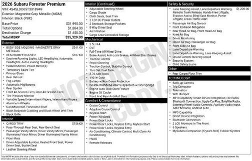 Gray Metallic 2026 Subaru Forester Premium