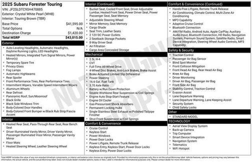 2025 Subaru Forester Touring