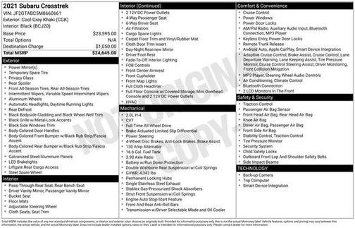 2021 Subaru Crosstrek Base