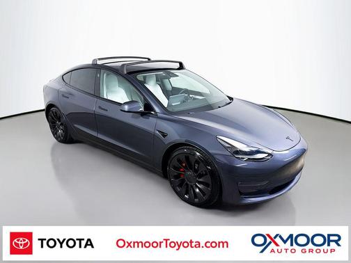 Gray 2022 Tesla Model 3 Performance