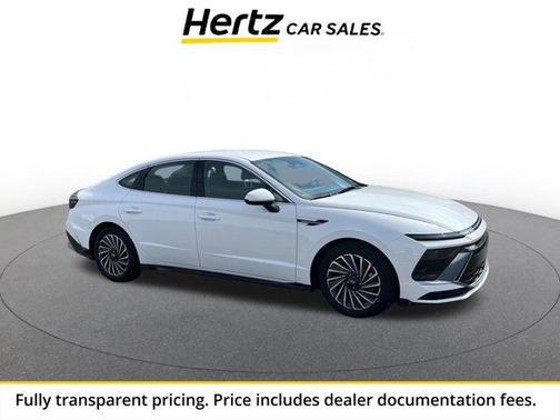 Serenity White 2025 Hyundai SONATA Hybrid SE
