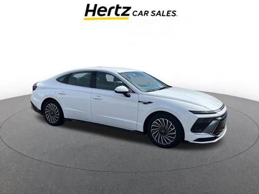 Serenity White 2025 Hyundai SONATA Hybrid SE
