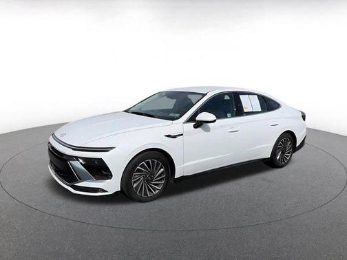 Serenity White 2025 Hyundai SONATA Hybrid SE