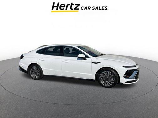 Serenity White 2025 Hyundai SONATA Hybrid SE