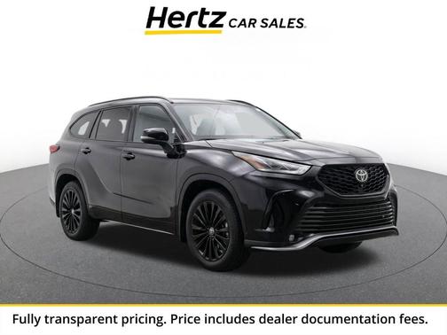 Midnight Black Metallic 2025 Toyota Highlander XSE
