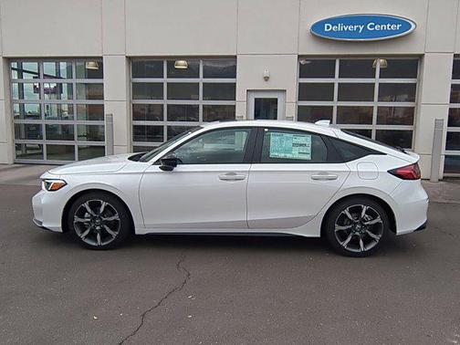 Platinum White Pearl 2026 Honda Civic Hybrid Sport Touring