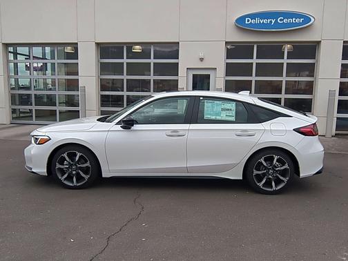 Platinum White Pearl 2026 Honda Civic Hybrid Sport Touring
