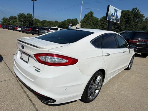 White Platinum Tri-Coat Metallic 2014 Ford Fusion Titanium