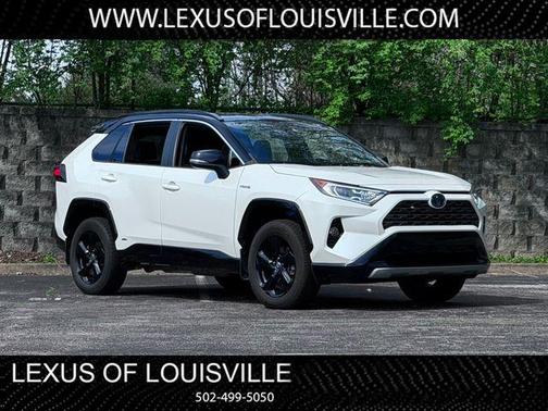 Blizzard Pearl/Midnight Black Metallic 2021 Toyota RAV4 Hybrid SE