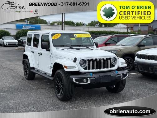Bright White Clearcoat 2024 Jeep Wrangler 4xe Sahara