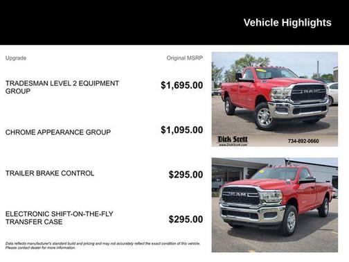 Flame Red Clearcoat 2020 RAM 2500 Tradesman Regular Cab 4x4 8' Box