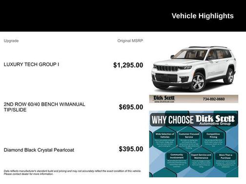 Diamond Black Crystal Pearlcoat 2021 Jeep Grand Cherokee L Laredo