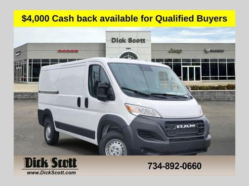 Bright White Clearcoat 2026 RAM ProMaster 1500 Low Roof