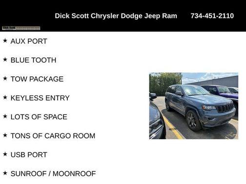 Slate Blue Pearlcoat 2021 Jeep Grand Cherokee 80th Anniversary 4x4