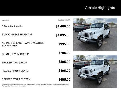 Bright White Clearcoat 2018 Jeep Wrangler JK Sahara